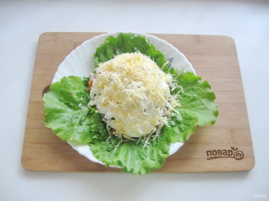 Мясной салат с маринованным луком - фото шаг 12