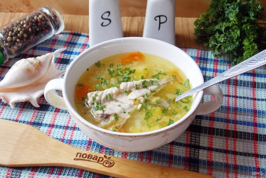 Суп из скумбрии с пшеном - фото шаг 14