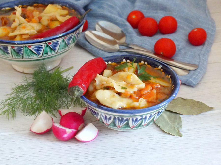 Узбекский суп с клёцками - фото шаг 16