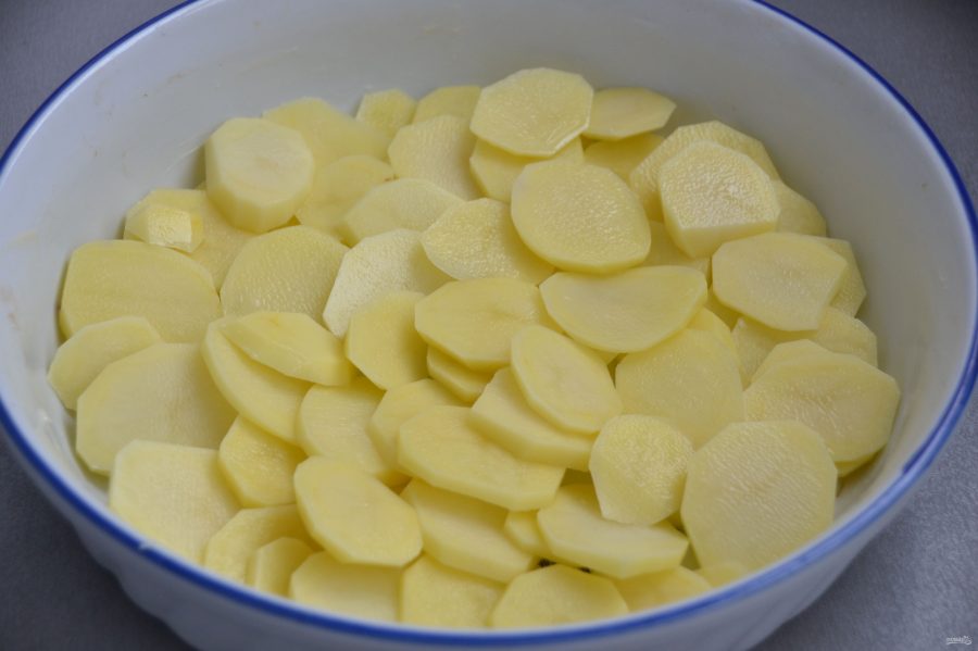 Картофельный гратен с беконом - фото шаг 3