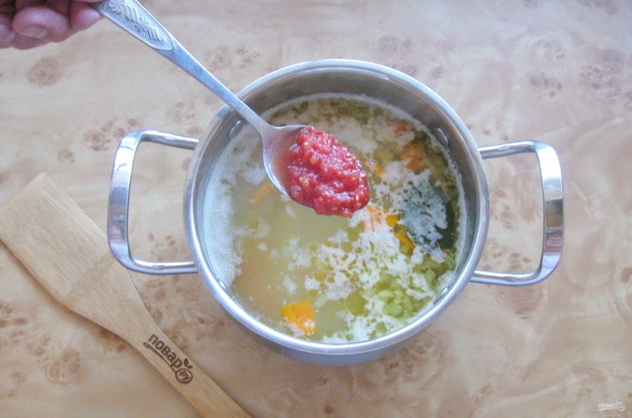 Томатный суп с треской - фото шаг 10