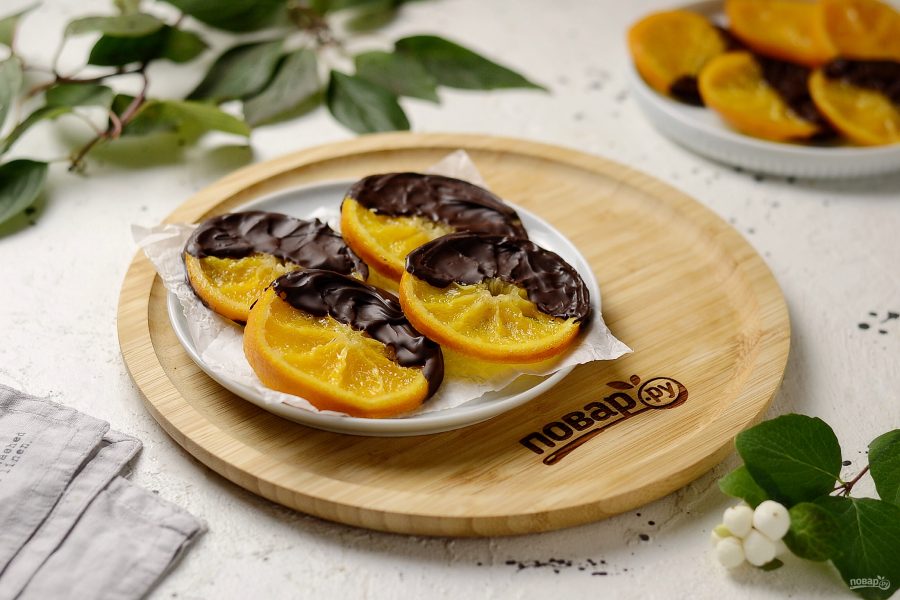 Карамелизированные апельсины в шоколаде - фото шаг 7