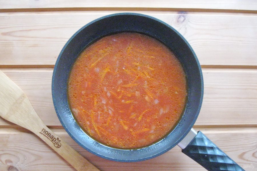 Тефтели в томатном соусе на сковороде - фото шаг 8