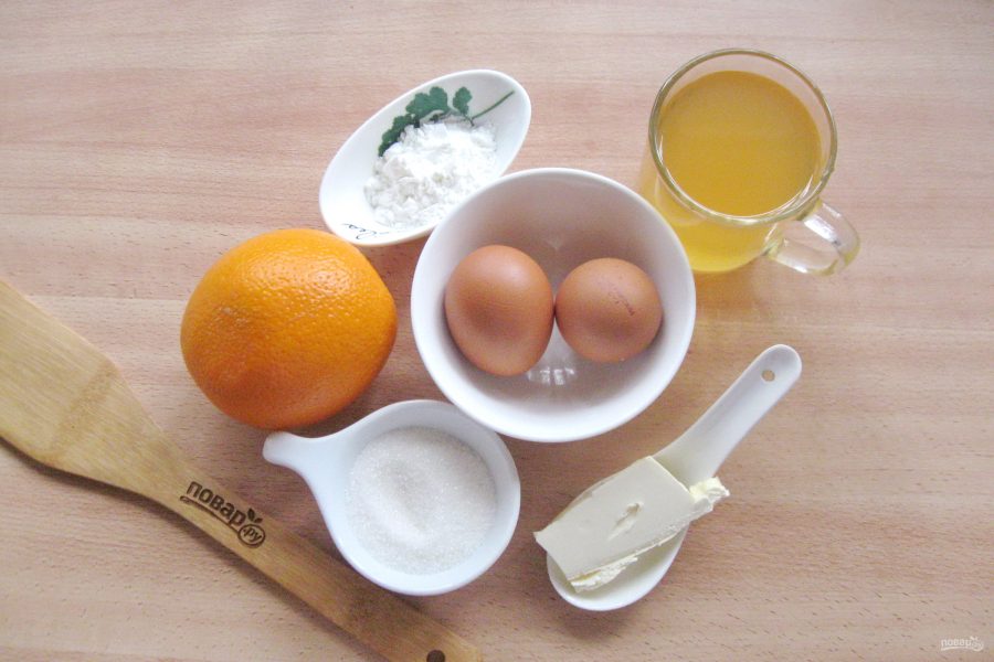 Заварной крем на апельсиновом соке - фото шаг 1