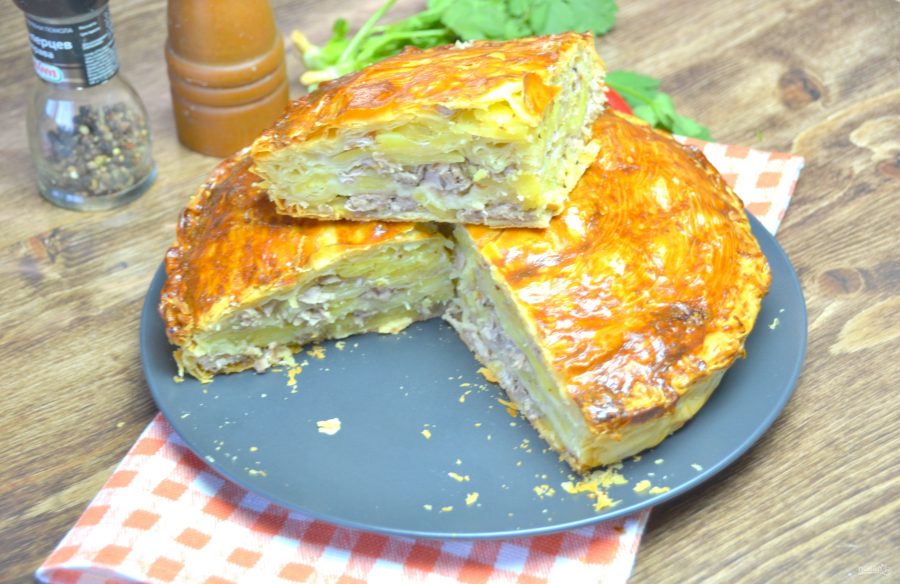 Лезгинский пирог с мясом и картофелем - фото шаг 15