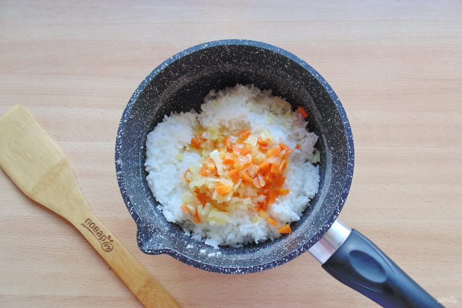 Морской окунь с рисом в духовке - фото шаг 6