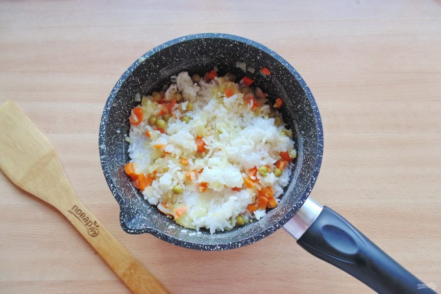 Морской окунь с рисом в духовке - фото шаг 8