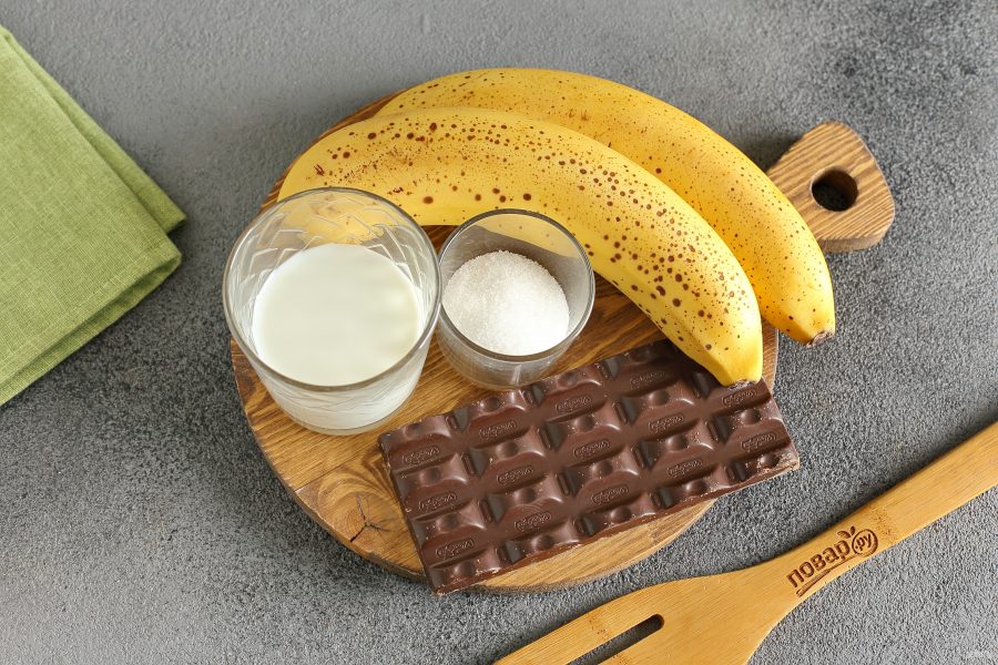 Шоколадно-банановая паста - фото шаг 1