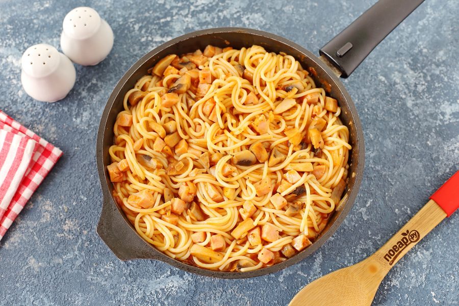 Спагетти по-милански - фото шаг 7
