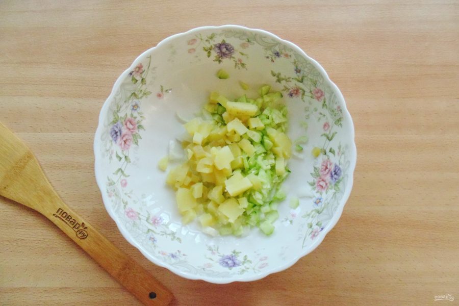 Шведский салат с сельдью - фото шаг 3