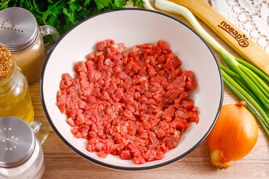 Люля-кебаб из рубленого мяса - фото шаг 2
