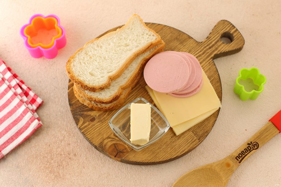 Детские бутерброды - фото шаг 1