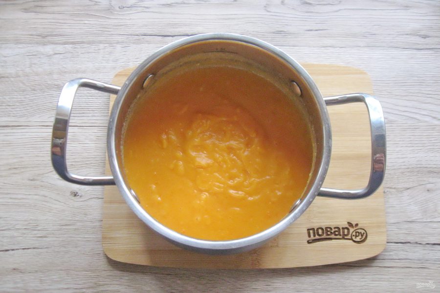 Суп из тыквы с беконом - фото шаг 9