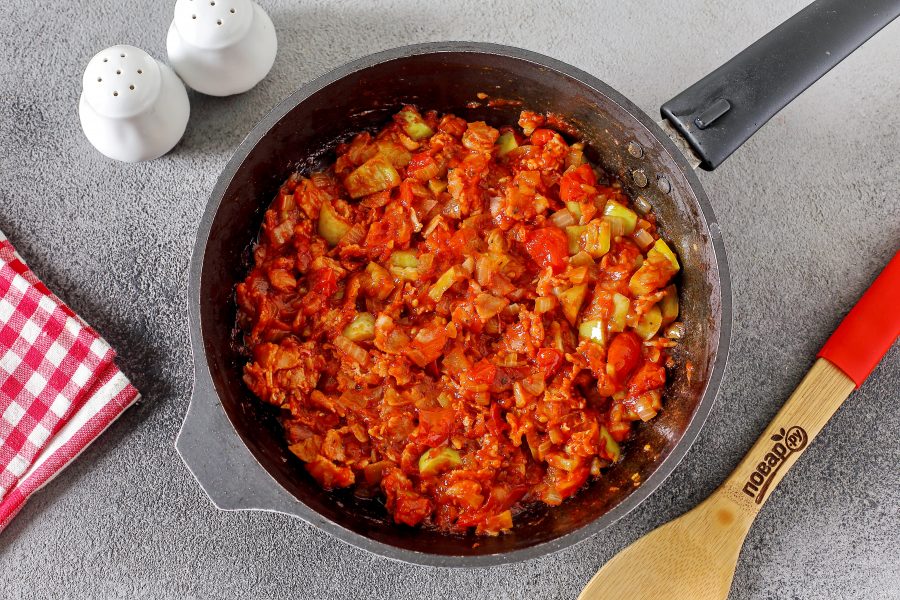 Паста "Карбонара" в томатном соусе - фото шаг 7