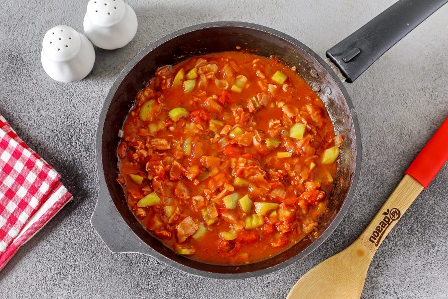 Паста "Карбонара" в томатном соусе - фото шаг 8