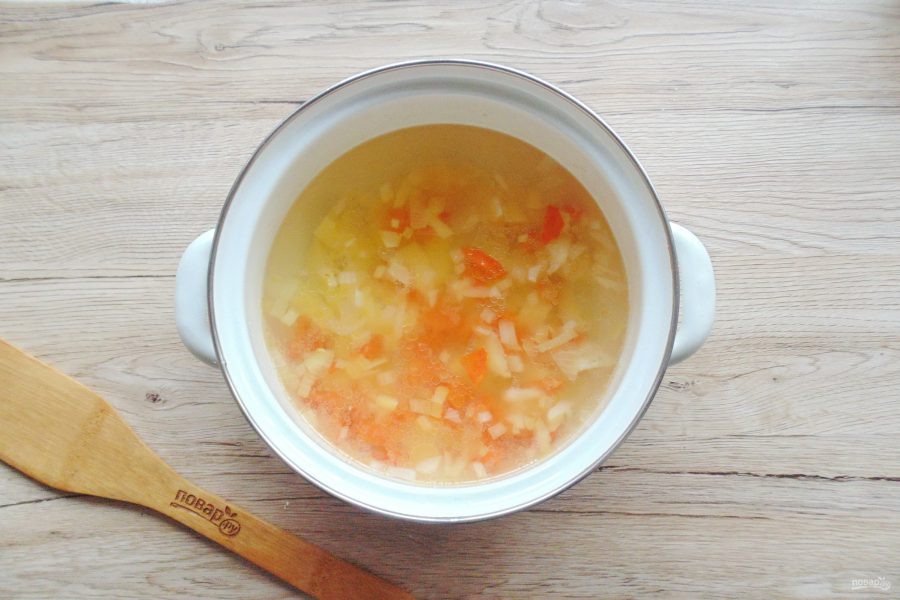 Рыбный суп из судака с пшеном - фото шаг 8