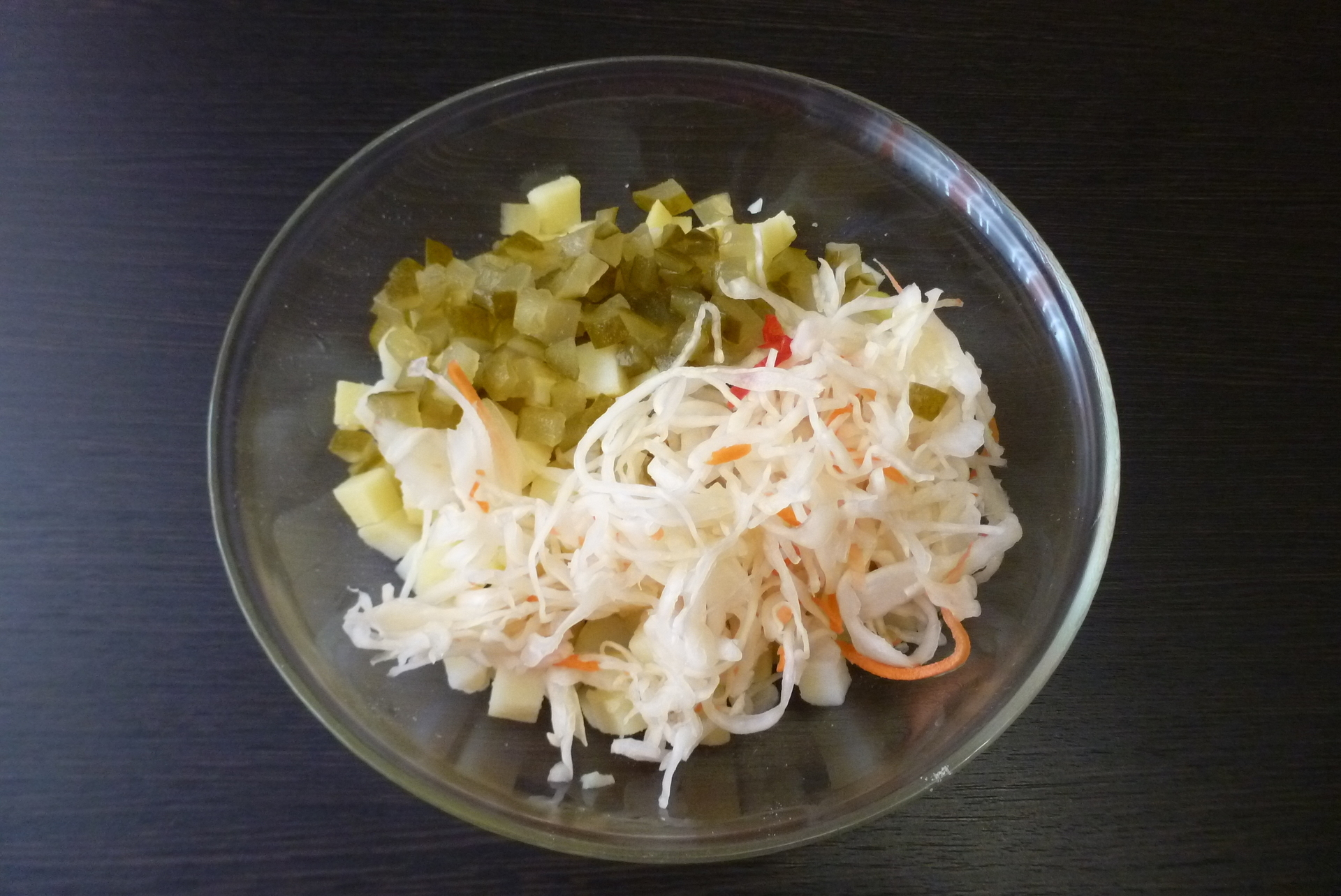 Деревенский салат с домашними соленьями #постныйстол: шаг 2