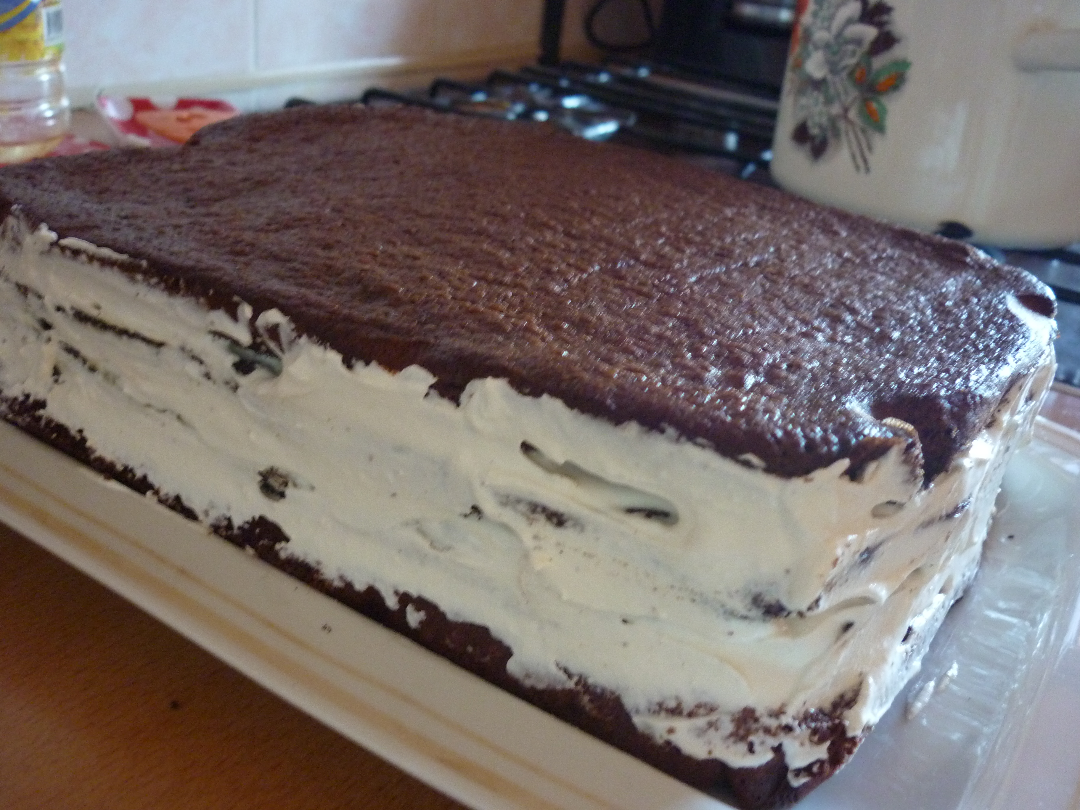 Шоколадно-творожный торт: шаг 5