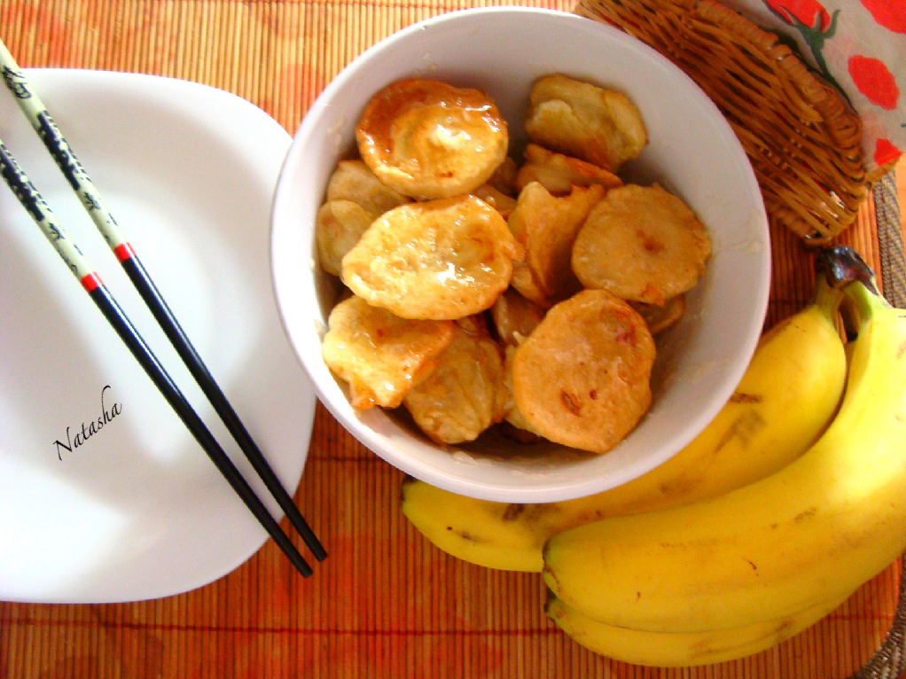 Десерт "бананы в карамели по-китайски".: шаг 7