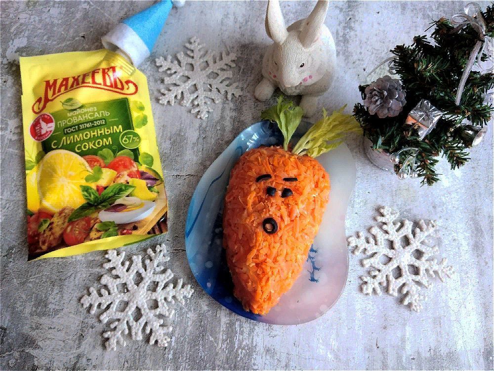 Салат "махеевъская морковка для кролика": шаг 4