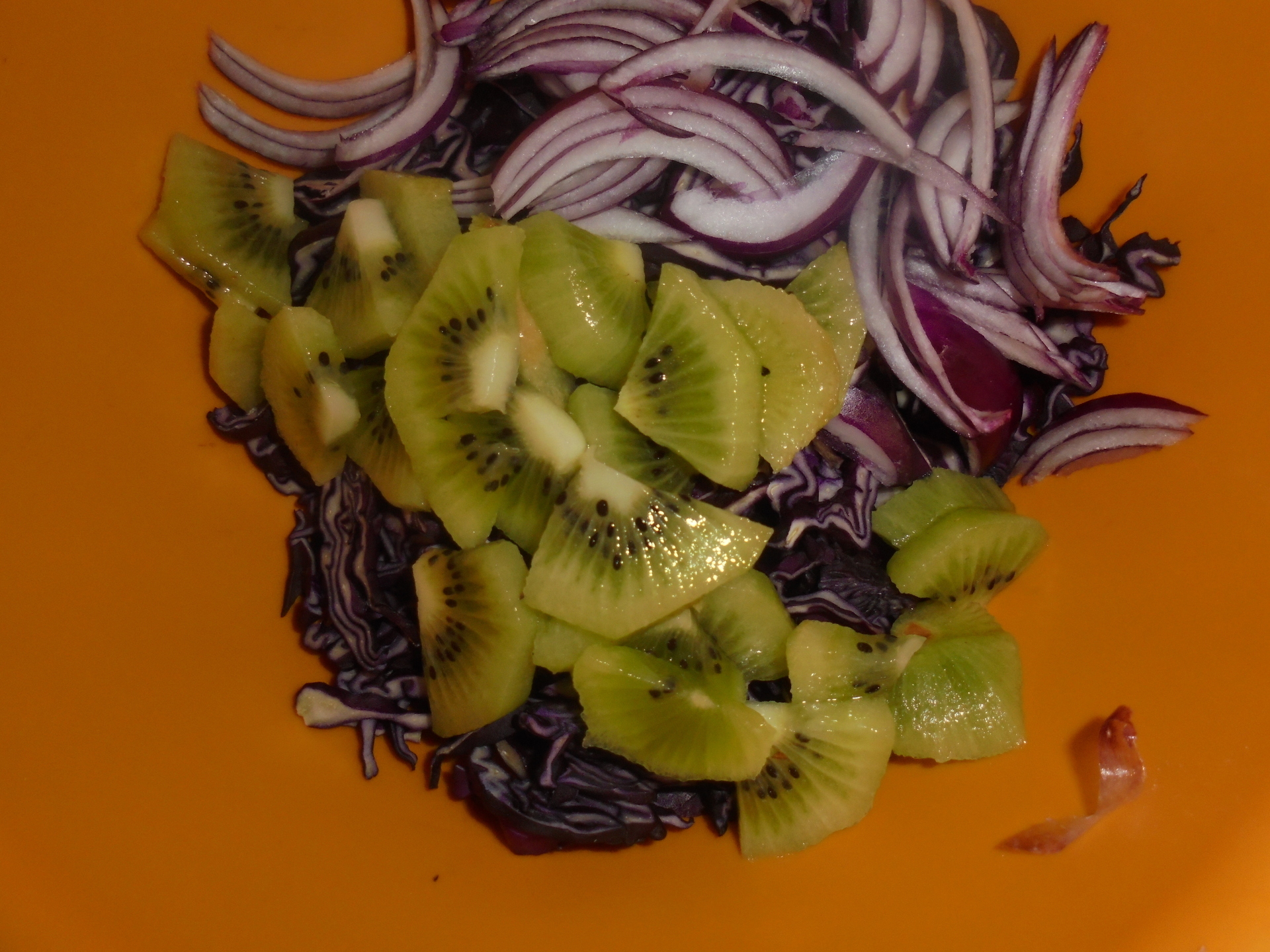 Салат с краснокочанной капустой и киви #постныйстол: шаг 4