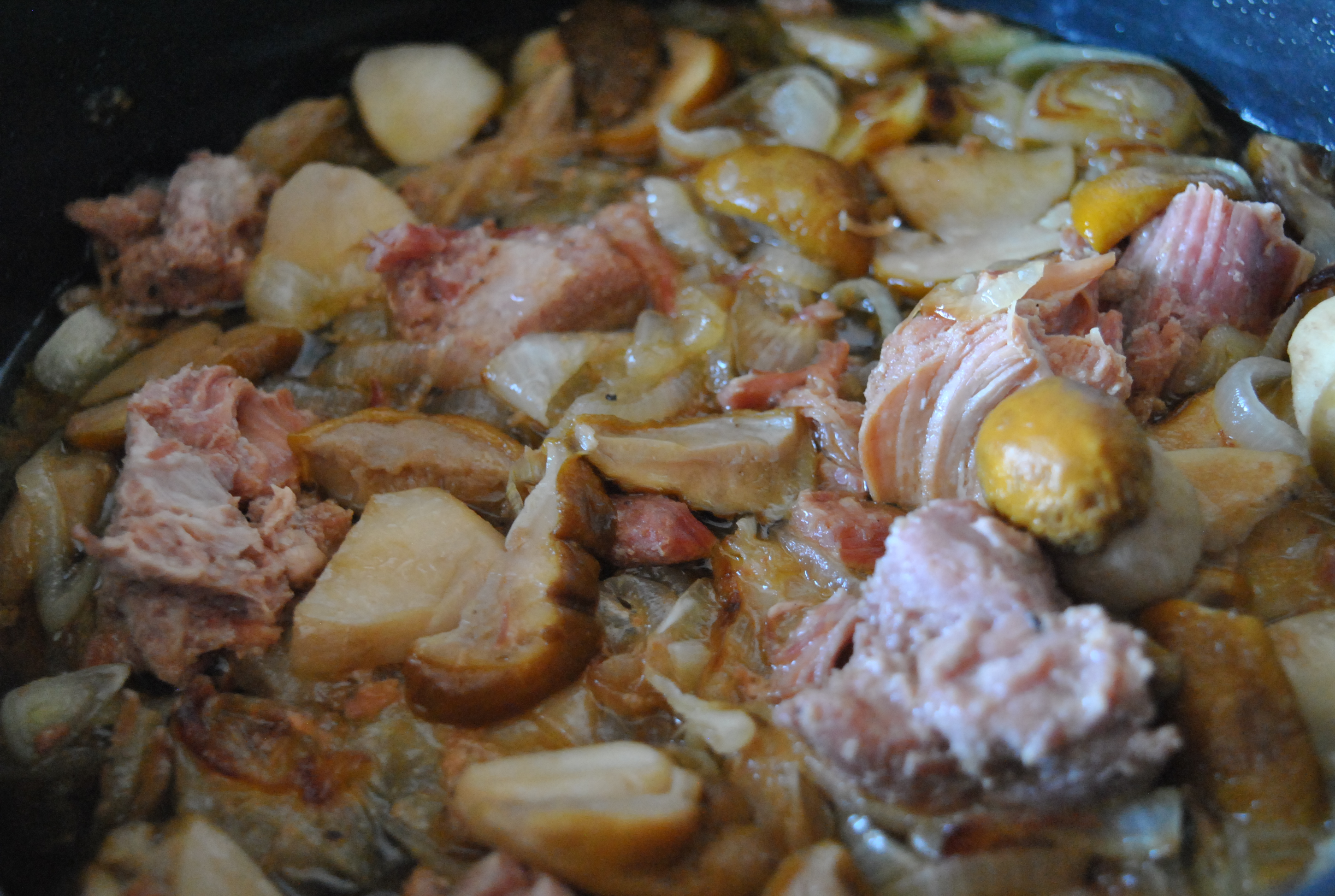 Полента с соусом из белых грибов с тушеным мясом кабана: шаг 10