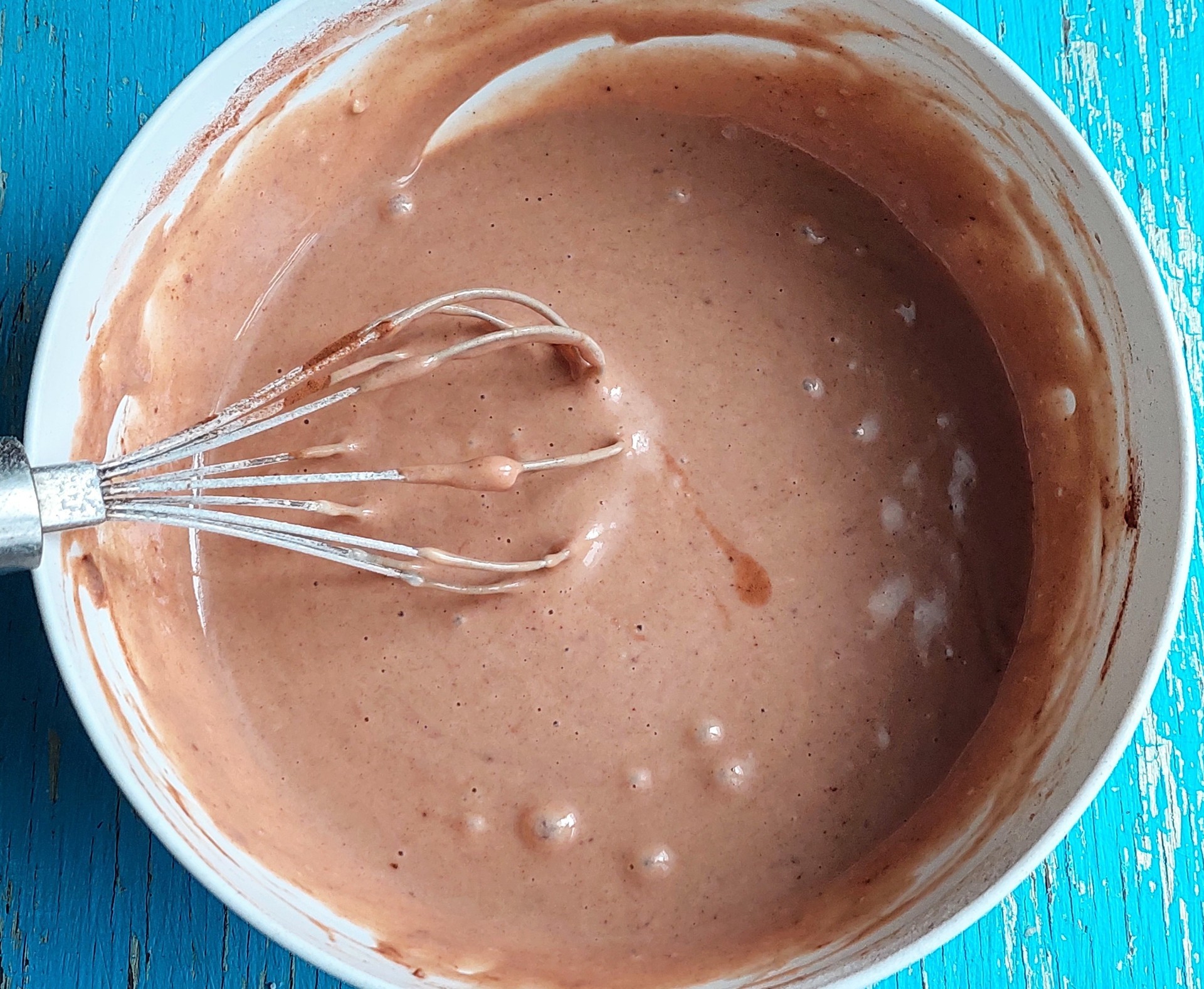 Шоколадные заварные блины с мятно-творожной начинкой "конфетки": шаг 1