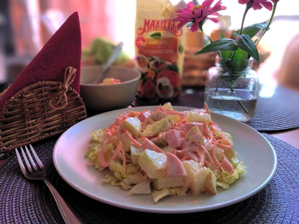 Фото к рецепту: Салат с дыней #махеевъ
