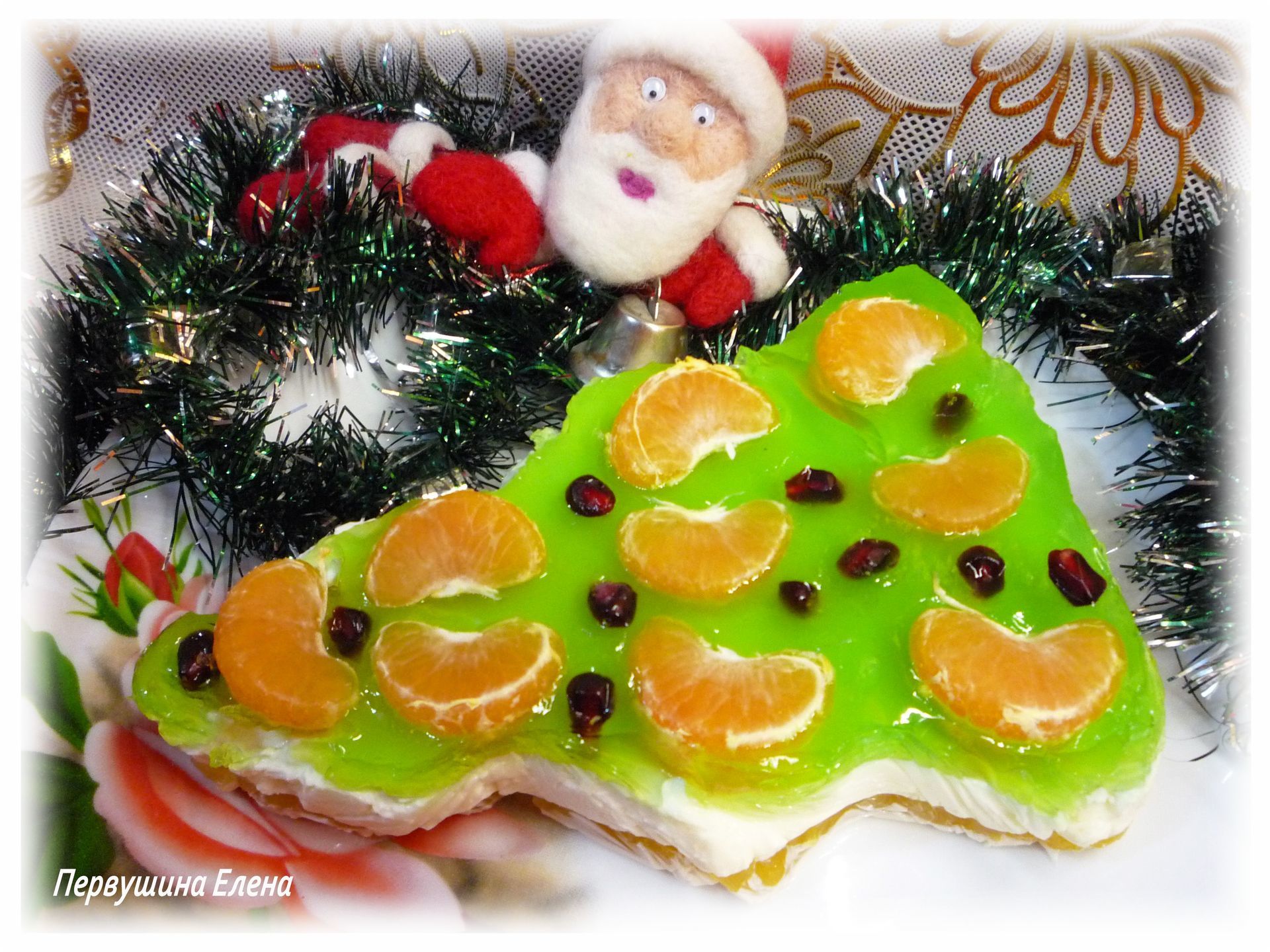 Фото к рецепту: Десерт "желейная елка"