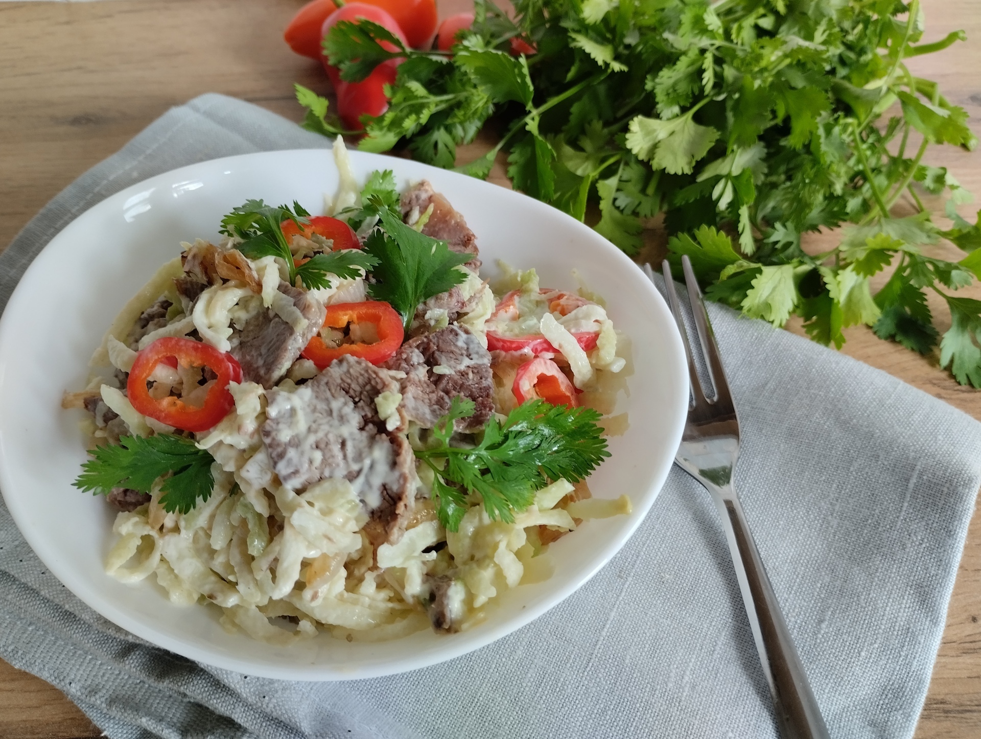 Фото к рецепту: Салат узбекистан #блюдосизюминкой