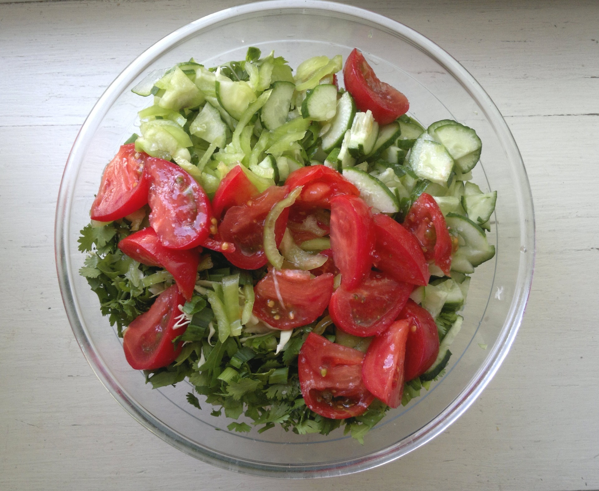 Салат из капусты с овощами и имбирной заправкой #постныйстол: шаг 7