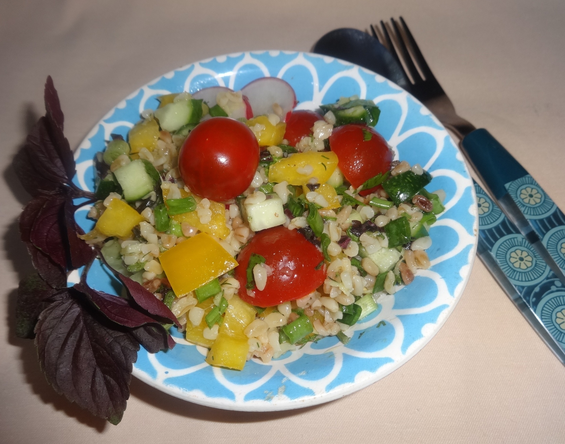 Салат с овощами и булгуром#постныйстол: шаг 11
