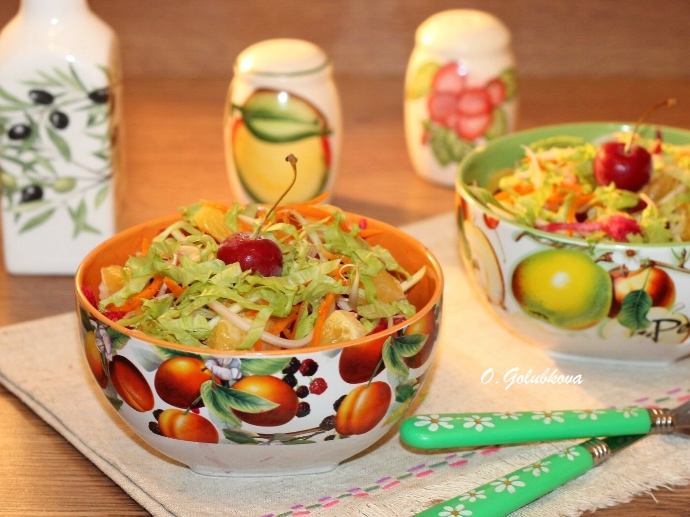 Витаминный салат из овощей и фруктов #постныйстол: шаг 7