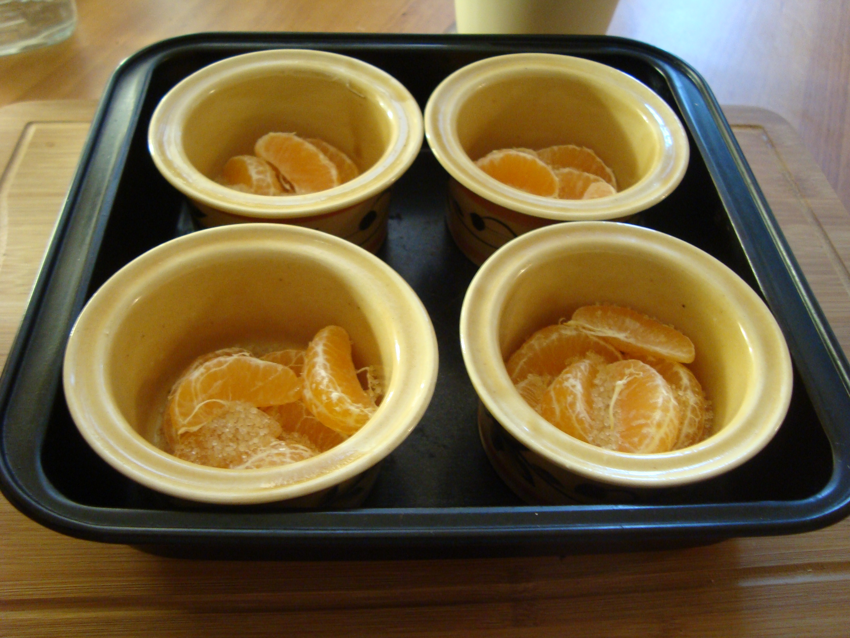 Имбирный крем-брюле с мандаринами и корицей."спасибо танечка-бурёнка": шаг 7