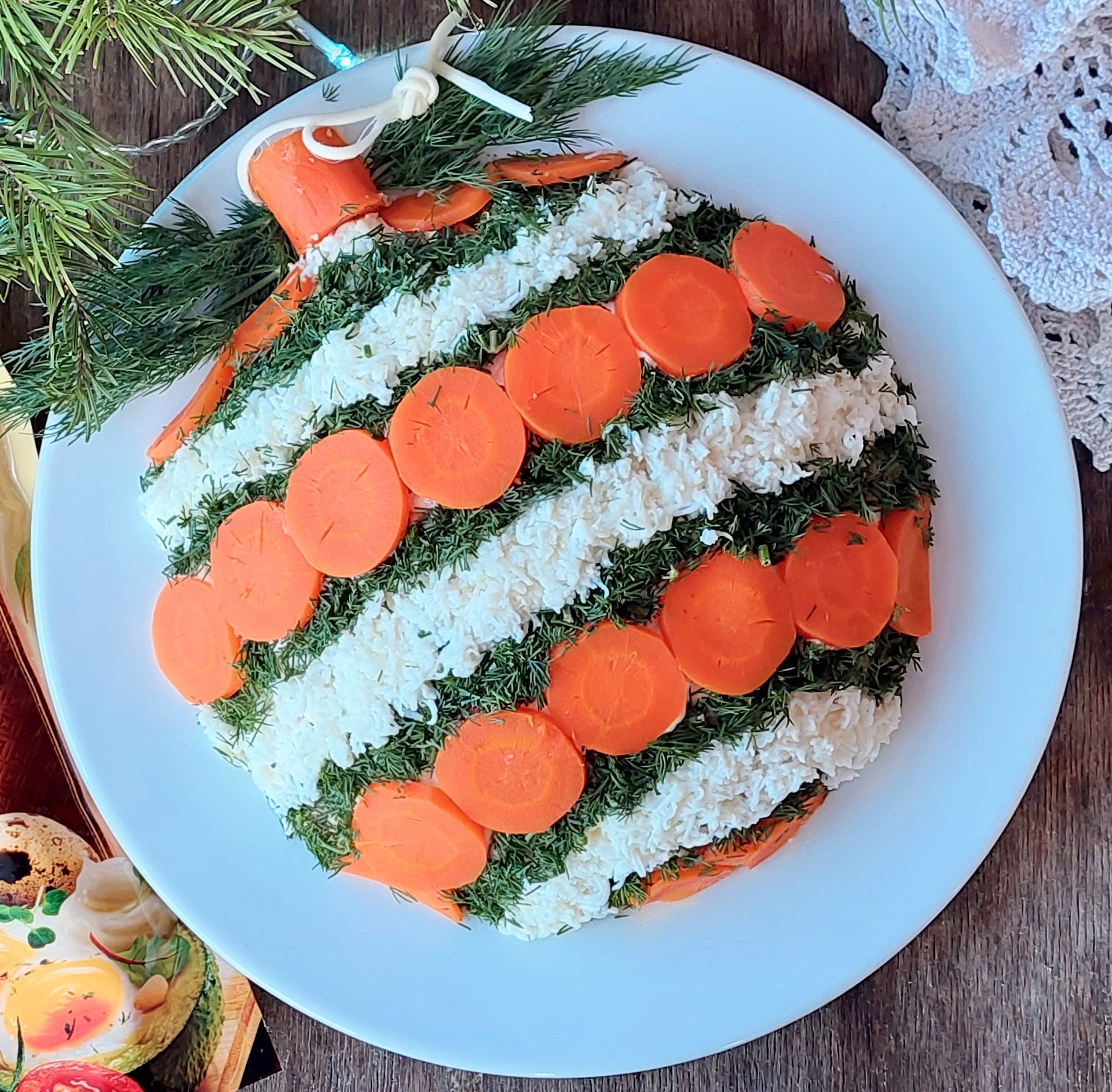 Салат с курицей и морковью по-корейски "ёлочная игрушка махеевъ": шаг 10