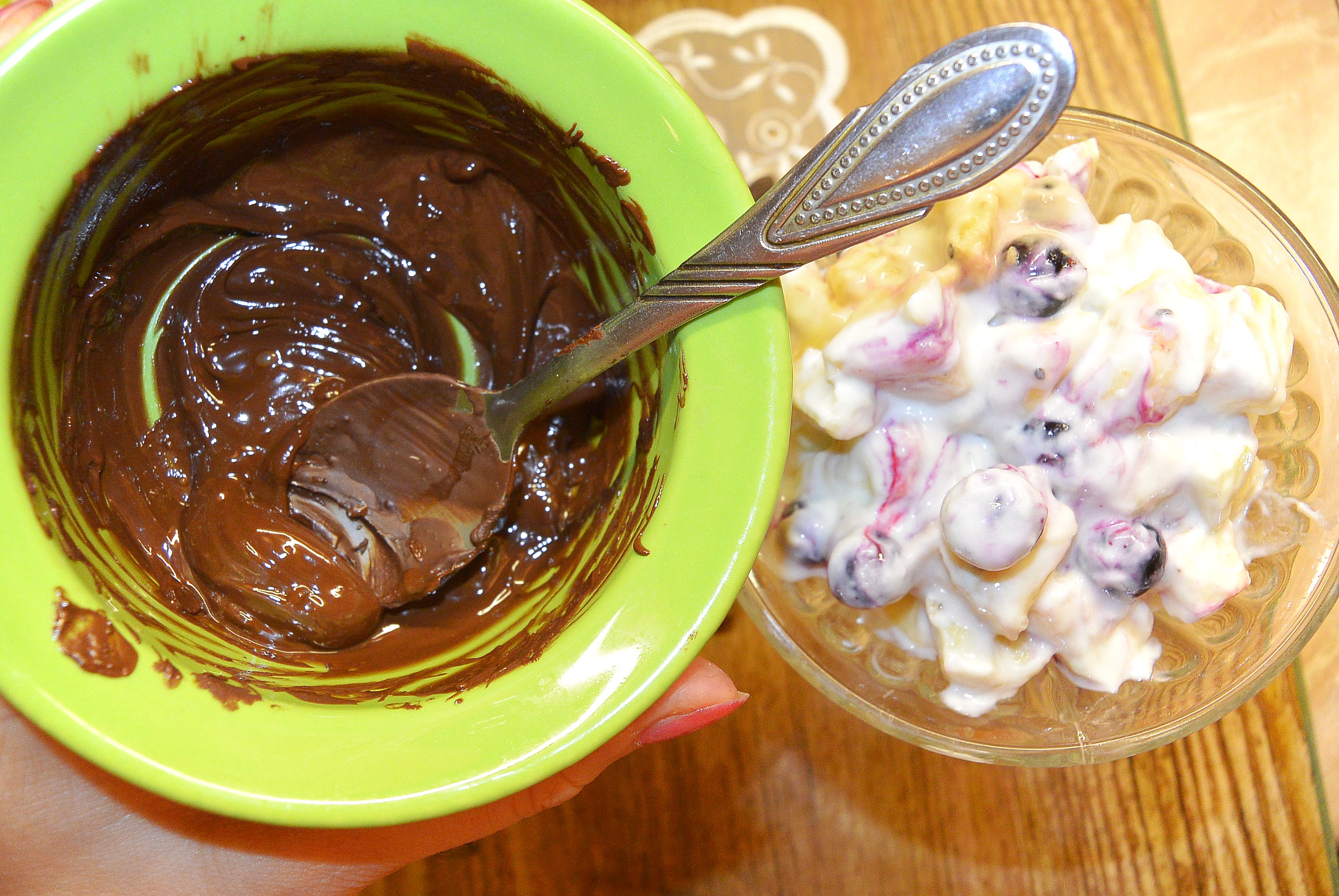 Фруктовый десерт под горячим шоколадом : шаг 9