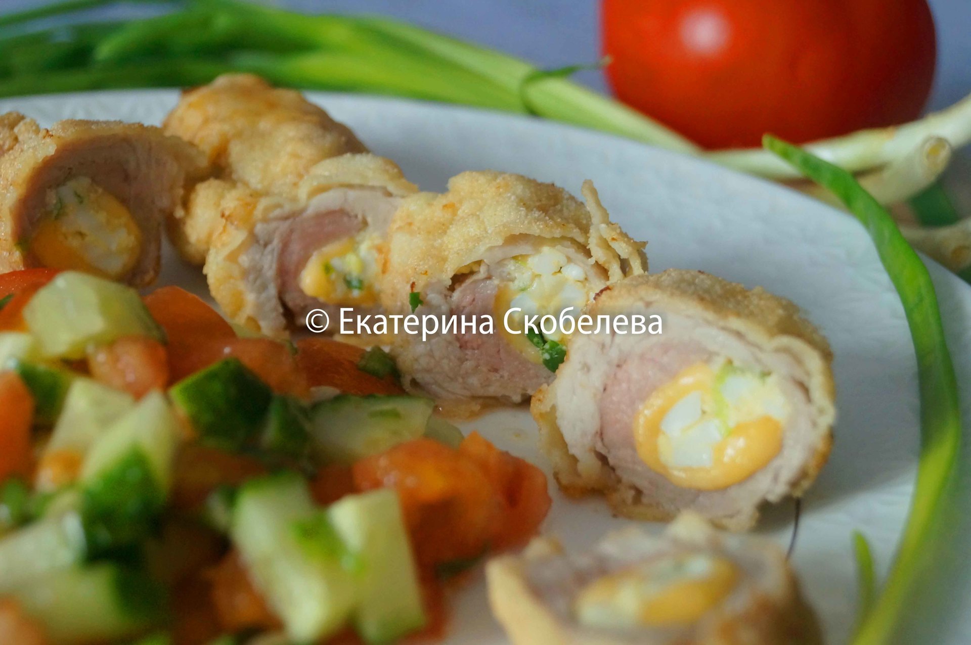 Фото к рецепту: Фламенкины с начинкой из сыра, яиц и зеленого лука