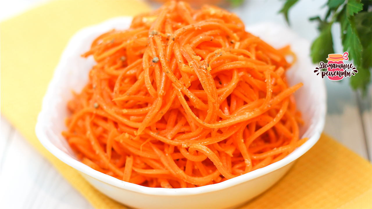 Фото к рецепту: Быстрая морковка по-корейски