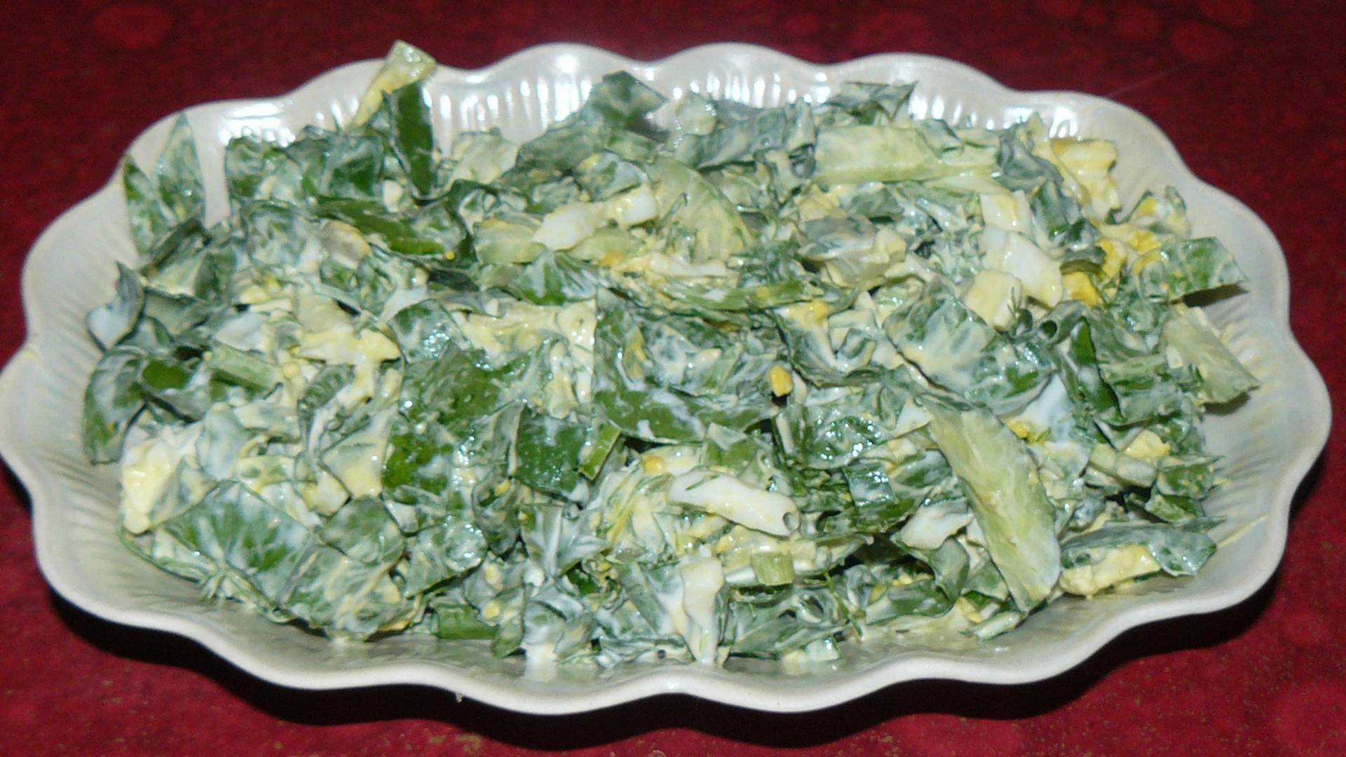 Фото к рецепту: Зеленый салат