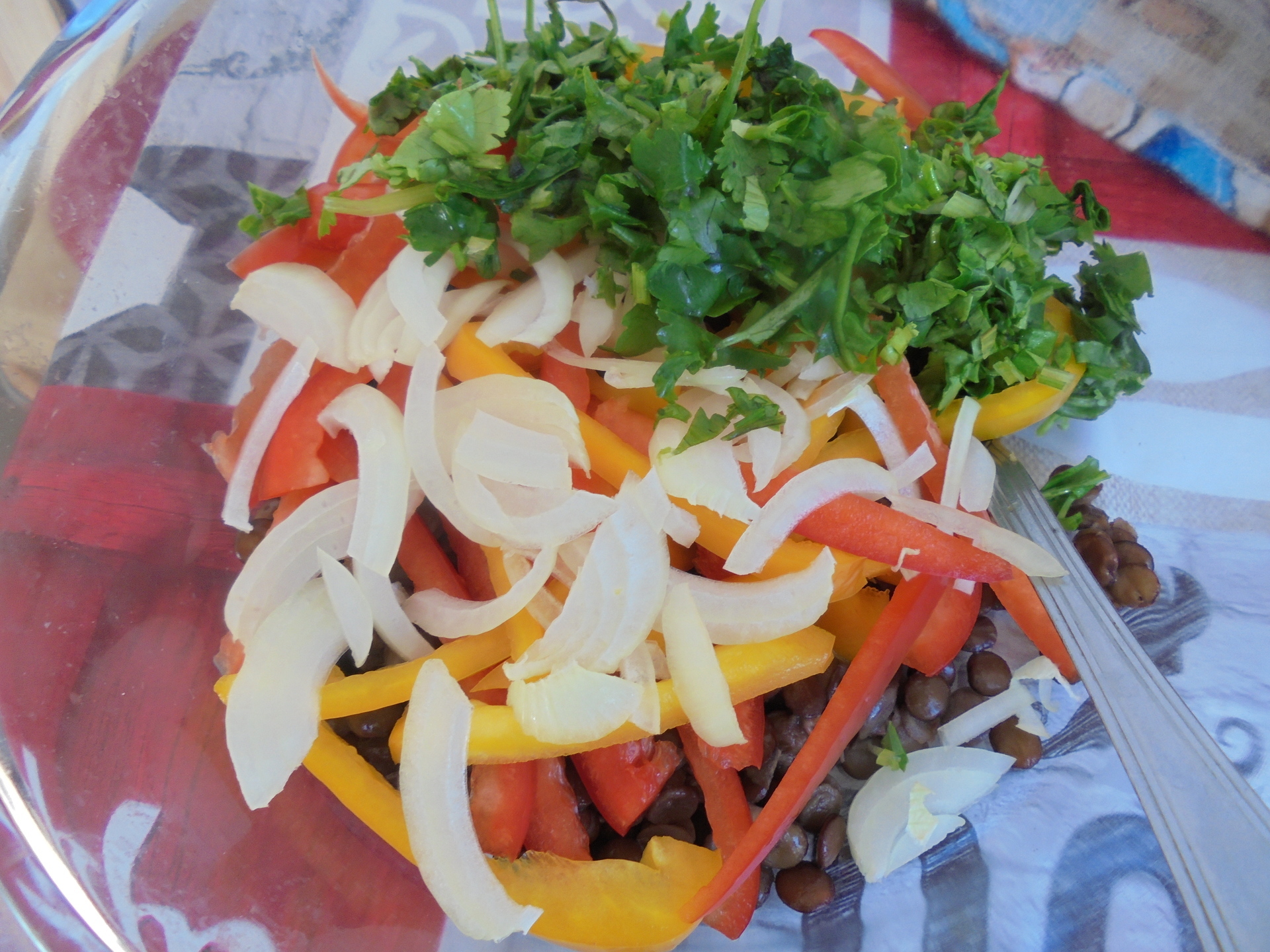 Теплый салат с чечевицей #постныйстол: шаг 4