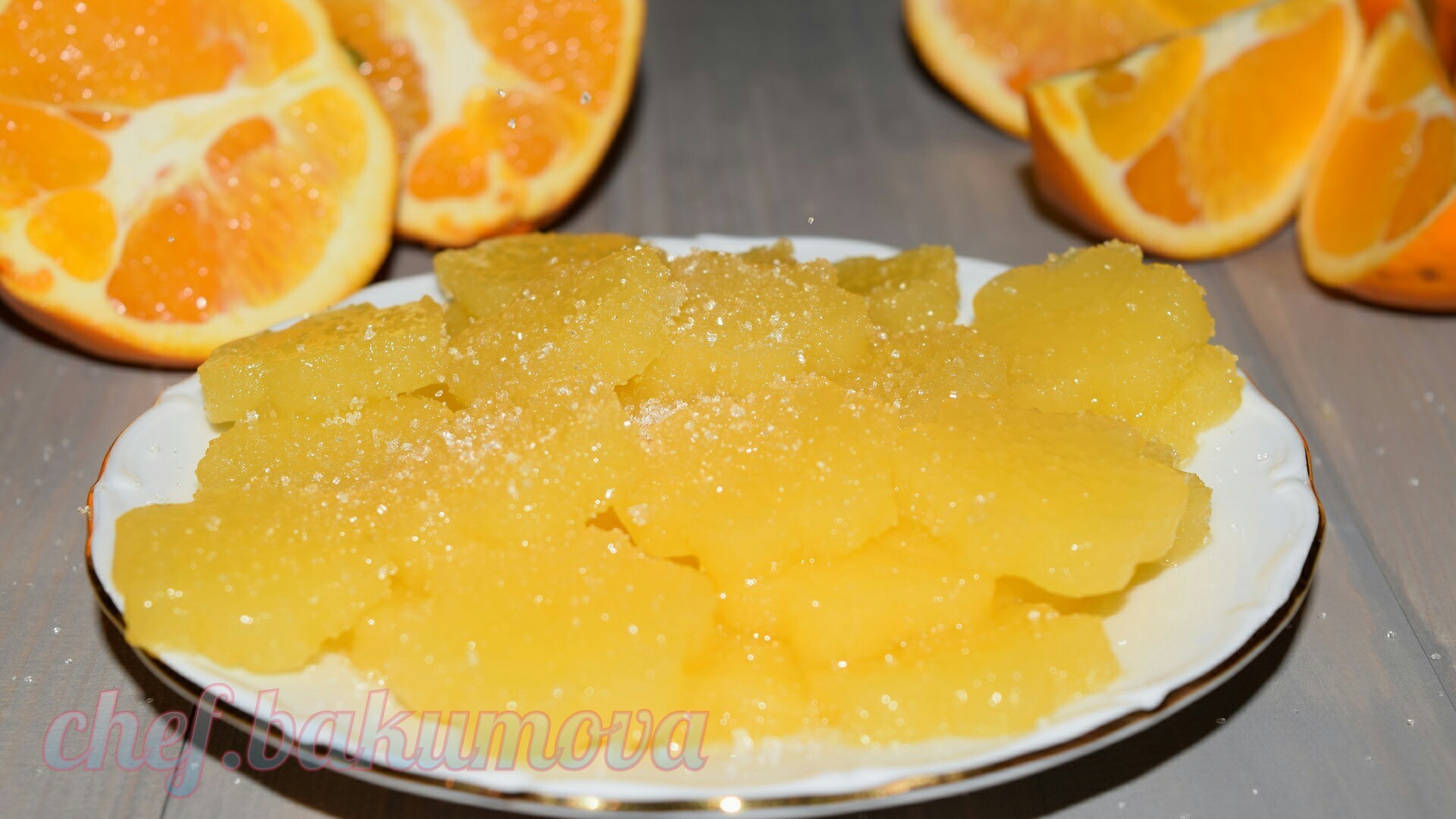 Фото к рецепту: Домашний апельсиновый мармелад на агар-агаре. десерт в пост. видео