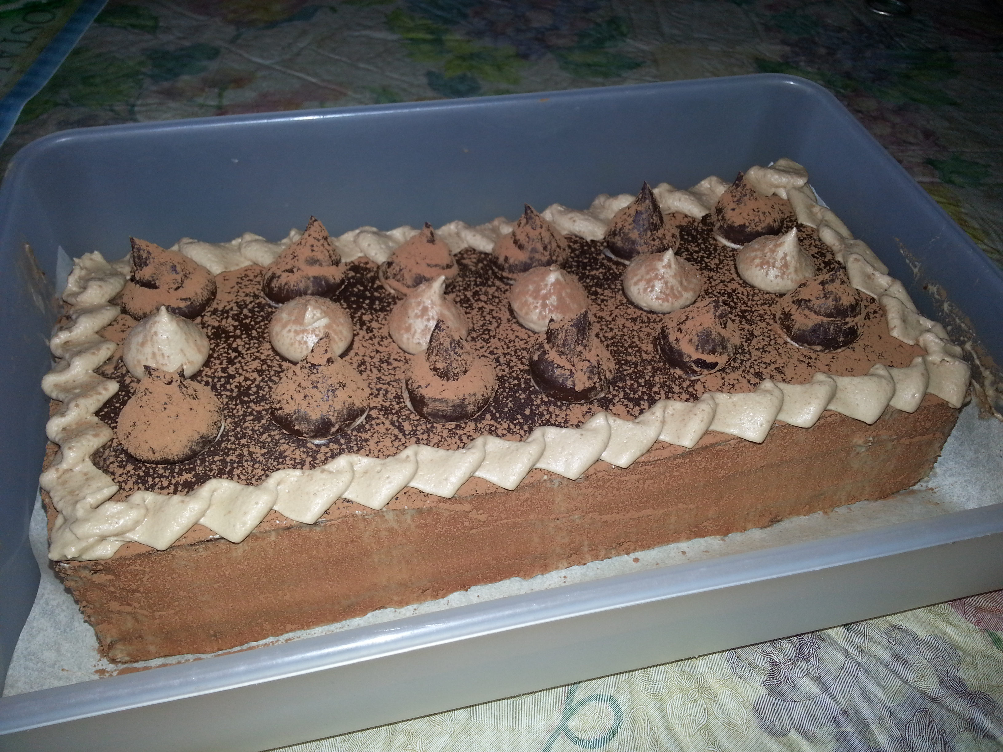 Шоколадный торт с кремом на основе итальянской меренги: шаг 2