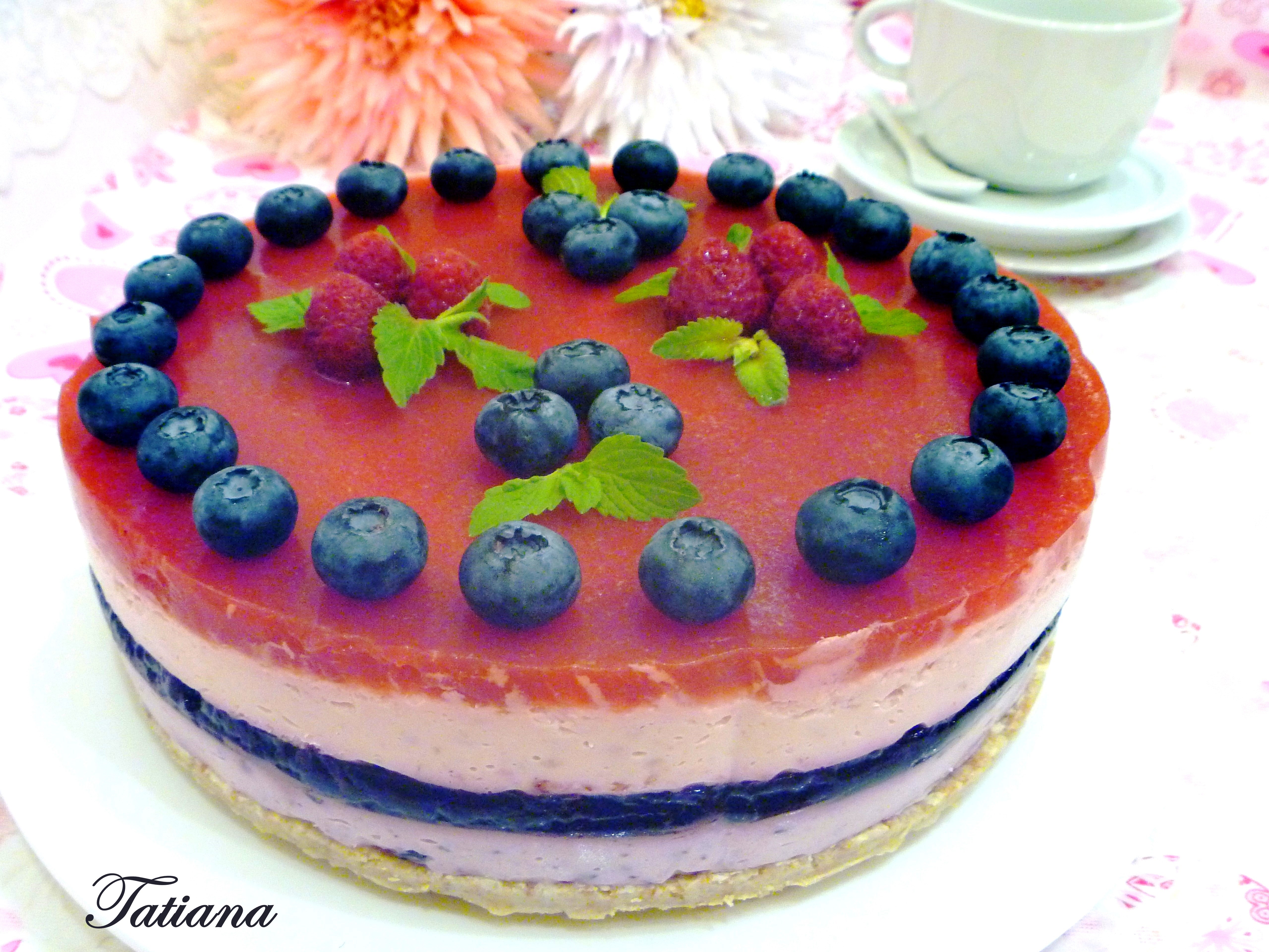 Сливочно-йогуртовый торт "лесные ягоды": шаг 8