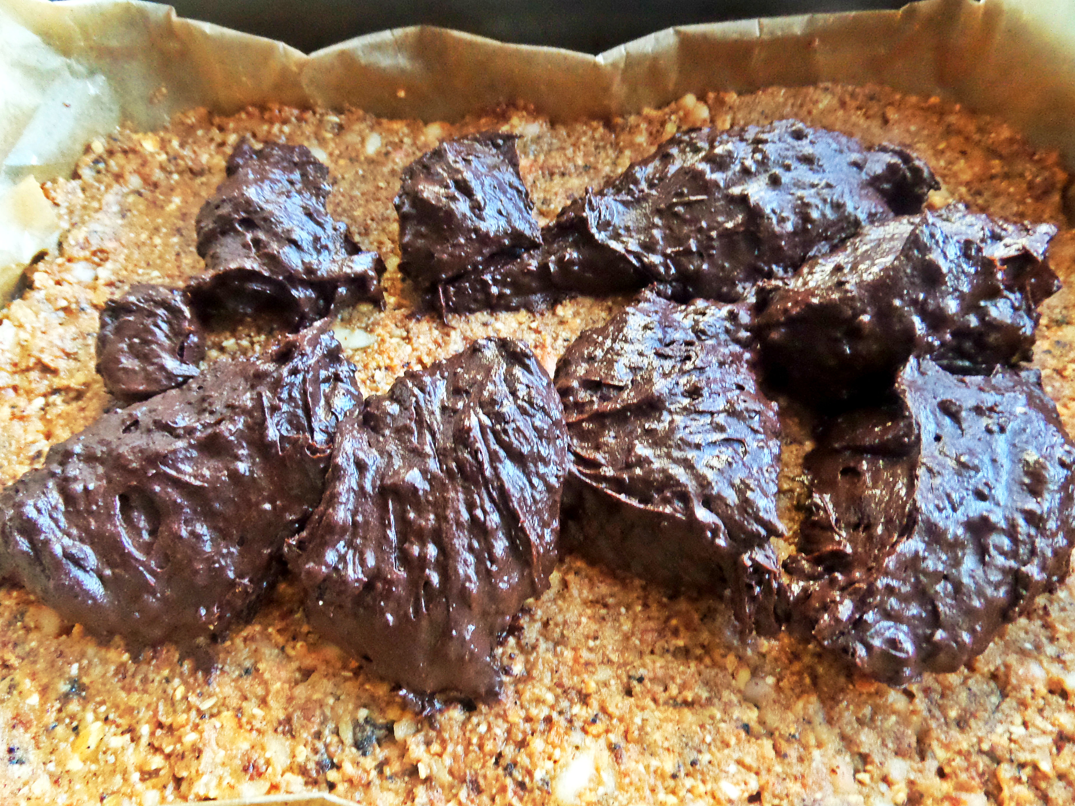 Овсяные пирожные с шоколадной прослойкой: шаг 7