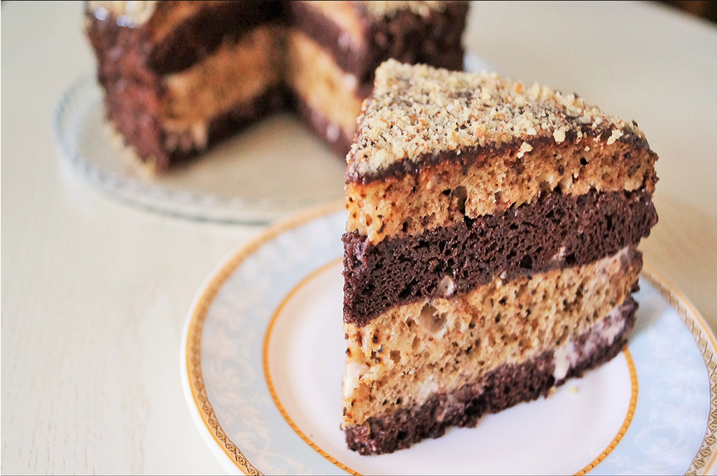 Шоколадно-ореховый торт | нежный, сочный и очень вкусный : шаг 7